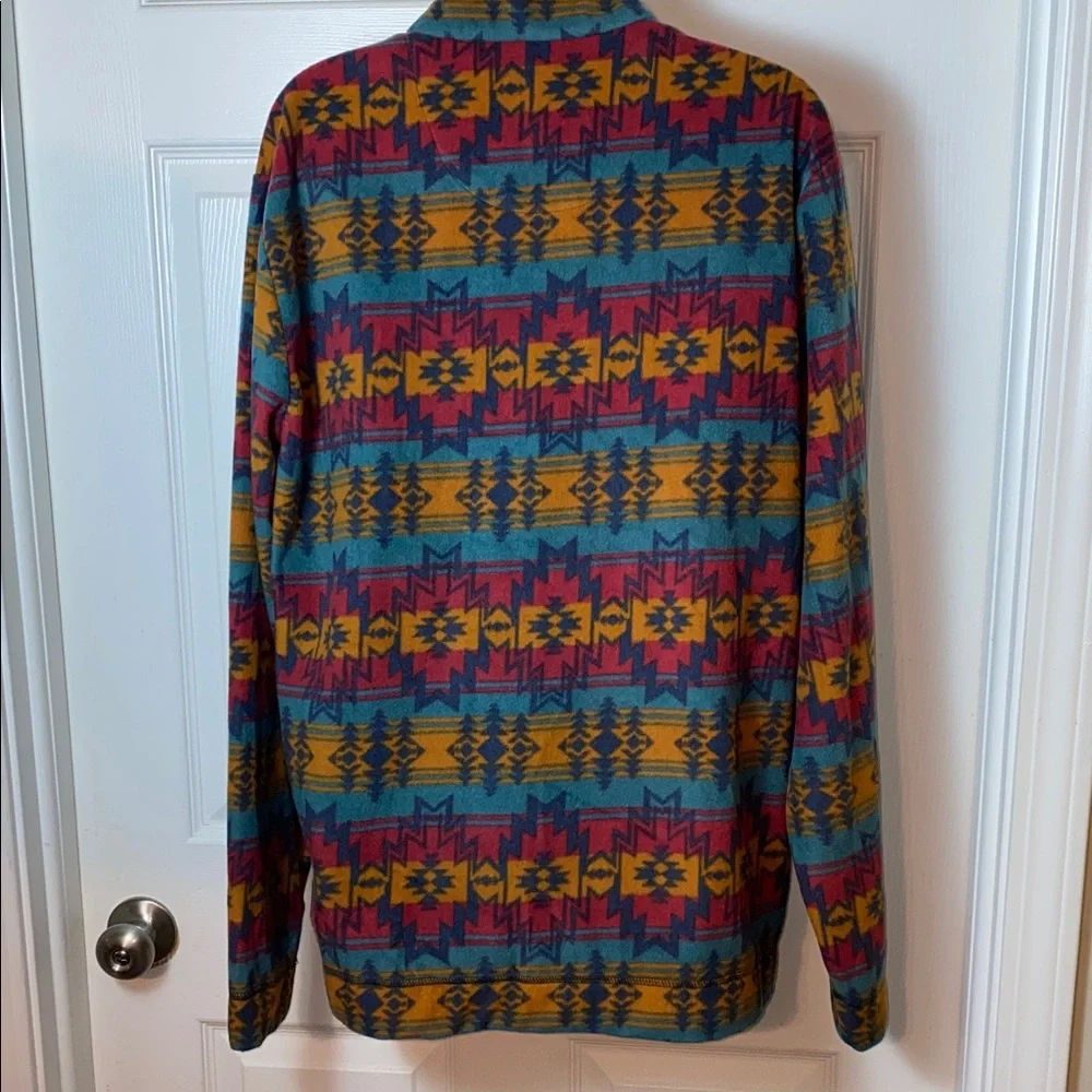 Weatherproof Vintage Aztec Southwestern Fleece Zip Up Jacket Unisex M/L